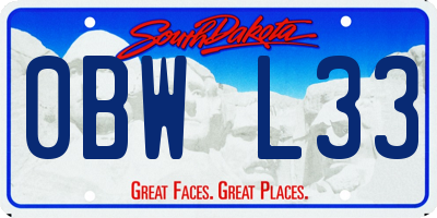 SD license plate 0BWL33