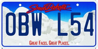 SD license plate 0BWL54