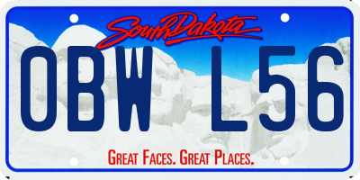 SD license plate 0BWL56