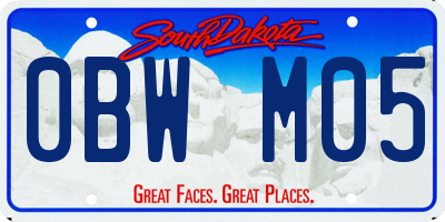 SD license plate 0BWM05