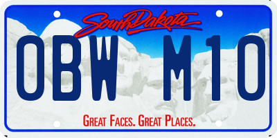 SD license plate 0BWM10