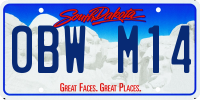 SD license plate 0BWM14