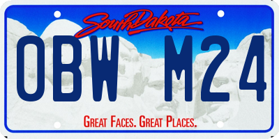SD license plate 0BWM24