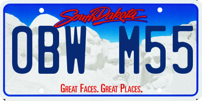 SD license plate 0BWM55
