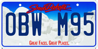 SD license plate 0BWM95