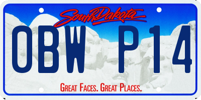 SD license plate 0BWP14