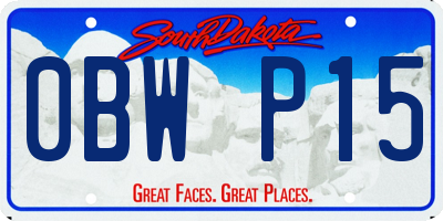 SD license plate 0BWP15