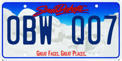 SD license plate 0BWQ07