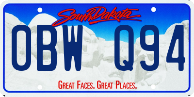 SD license plate 0BWQ94