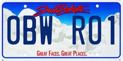 SD license plate 0BWR01