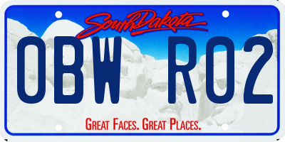 SD license plate 0BWR02
