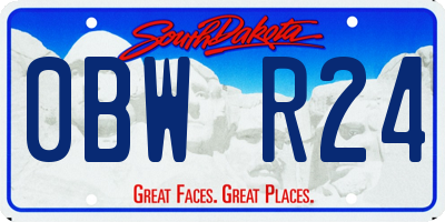 SD license plate 0BWR24