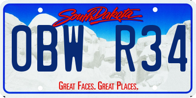 SD license plate 0BWR34