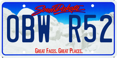 SD license plate 0BWR52