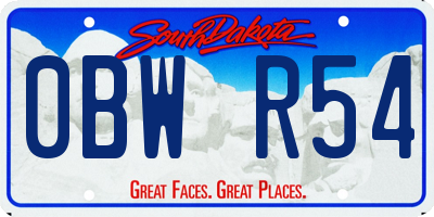 SD license plate 0BWR54