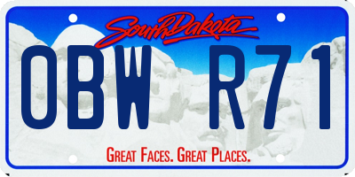 SD license plate 0BWR71