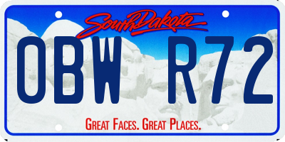 SD license plate 0BWR72
