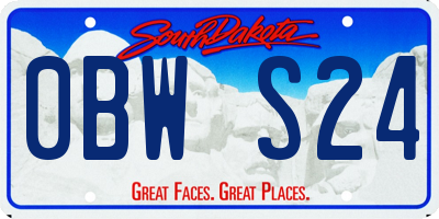 SD license plate 0BWS24