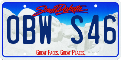 SD license plate 0BWS46