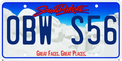 SD license plate 0BWS56