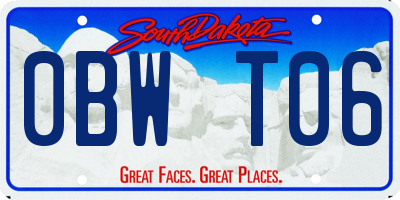 SD license plate 0BWT06