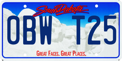 SD license plate 0BWT25