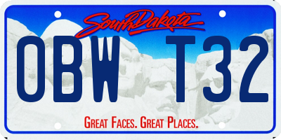 SD license plate 0BWT32
