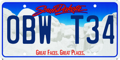 SD license plate 0BWT34