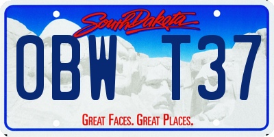 SD license plate 0BWT37