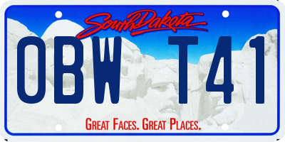 SD license plate 0BWT41