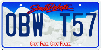 SD license plate 0BWT57