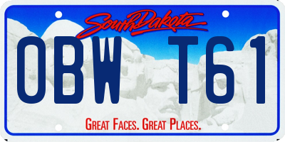 SD license plate 0BWT61