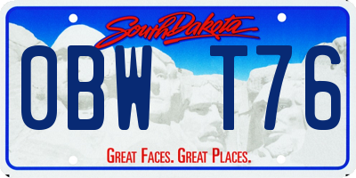 SD license plate 0BWT76