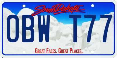 SD license plate 0BWT77