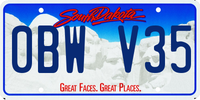 SD license plate 0BWV35
