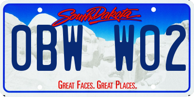 SD license plate 0BWW02
