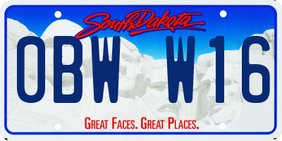 SD license plate 0BWW16