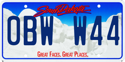 SD license plate 0BWW44
