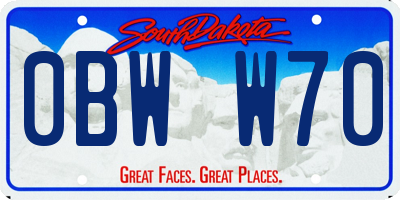 SD license plate 0BWW70