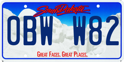 SD license plate 0BWW82