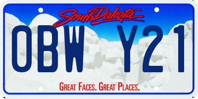 SD license plate 0BWY21