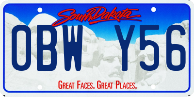 SD license plate 0BWY56