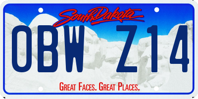 SD license plate 0BWZ14