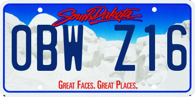 SD license plate 0BWZ16