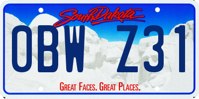 SD license plate 0BWZ31