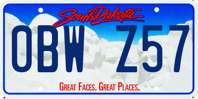 SD license plate 0BWZ57