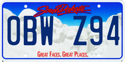 SD license plate 0BWZ94