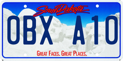 SD license plate 0BXA10
