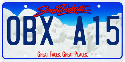 SD license plate 0BXA15