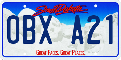 SD license plate 0BXA21